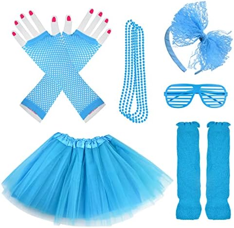 1970s 1980s Costume for Girls 6-in-1 Accessories SetUS