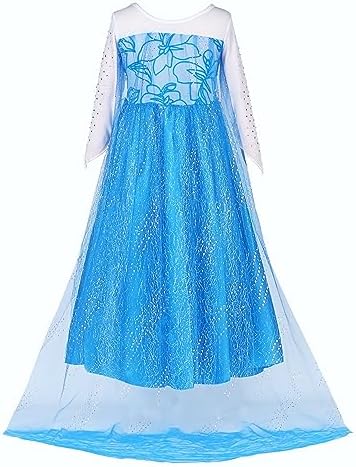 Snow Princess Dress for Little Girls Princess Design Soft Luxurious 3-8T