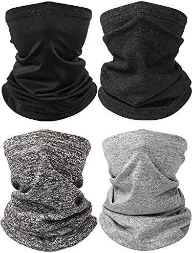 SATINIOR 4 Pack Kids Neck Gaiter UV Protection Face Cover Scarf