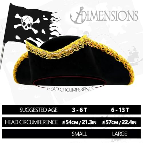 VZQI Pirate Hat for Kids