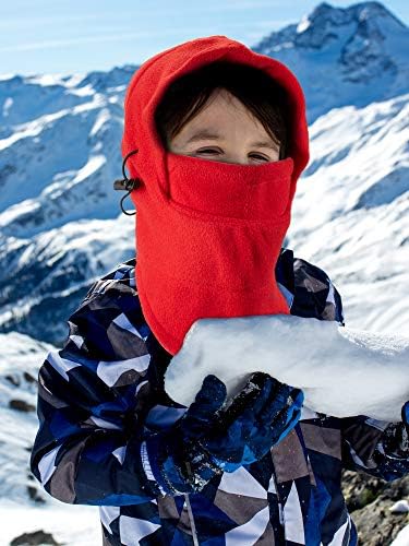4-Piece Kids Balaclava Hat Set for Winter - Soft Windproof