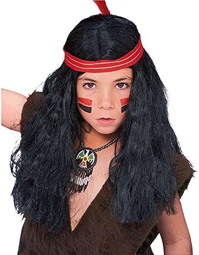Native American Boys Costume Wig Set