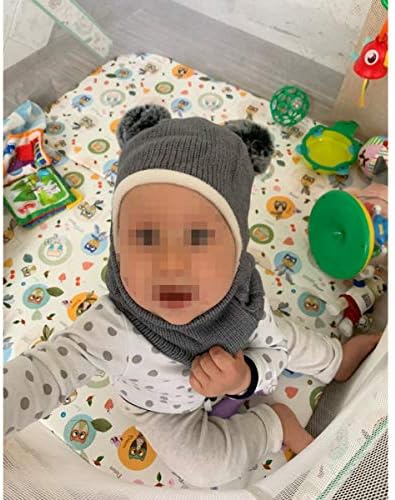 Child Size Balaclava Hat with Pom Poms for Cold Weather