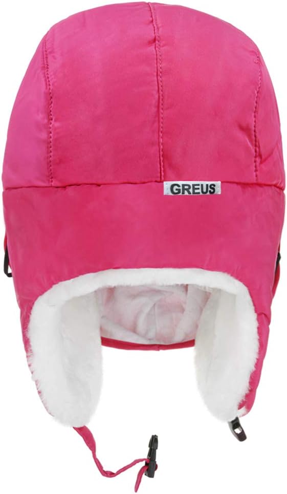 Cartoon Winter Hats for Girls Boys - Trapper Hat with Earflap Face Warmer