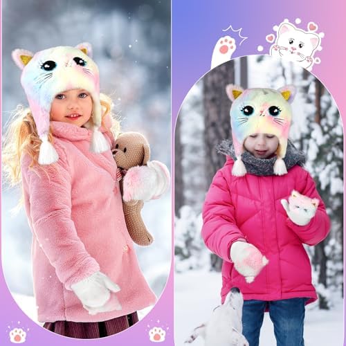 Girls Winter Hat glove Set