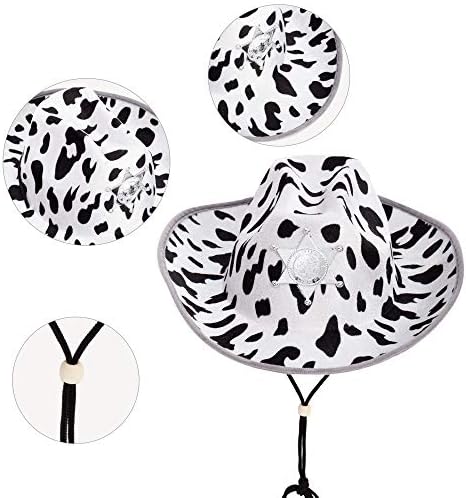 Halloween Spooktacular 2-Piece Felt Cowboy Hats for Kids Adults
