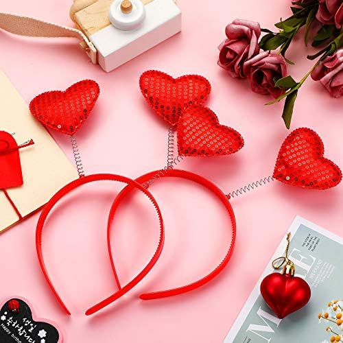 Valentines Day Red Heart Headband