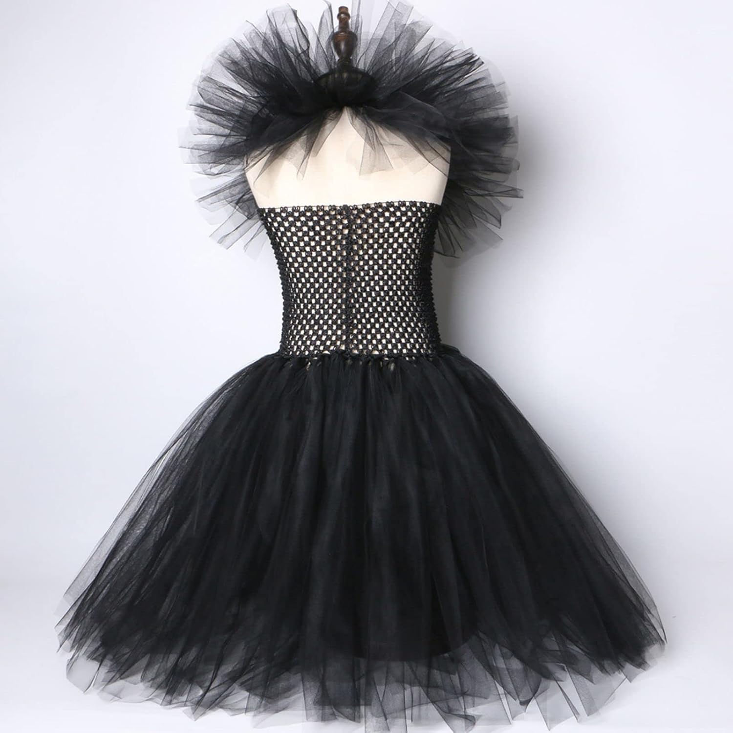 Girls Witch Costume with Horns Wings for Halloween