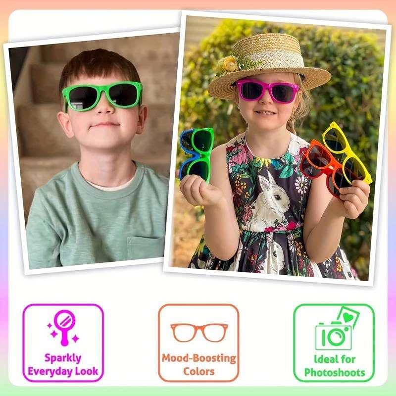 Boolavard Nerd Glasses Fake Fashion Glasses Halloween Costume for Kids