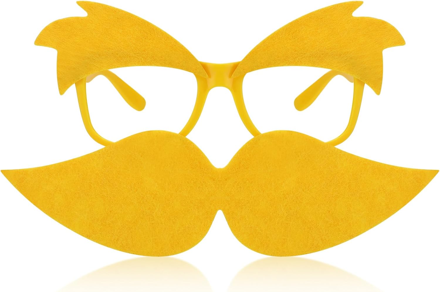 Foilswirl Yellow Mustache Glasses Halloween Trick or Treat Party Accessories