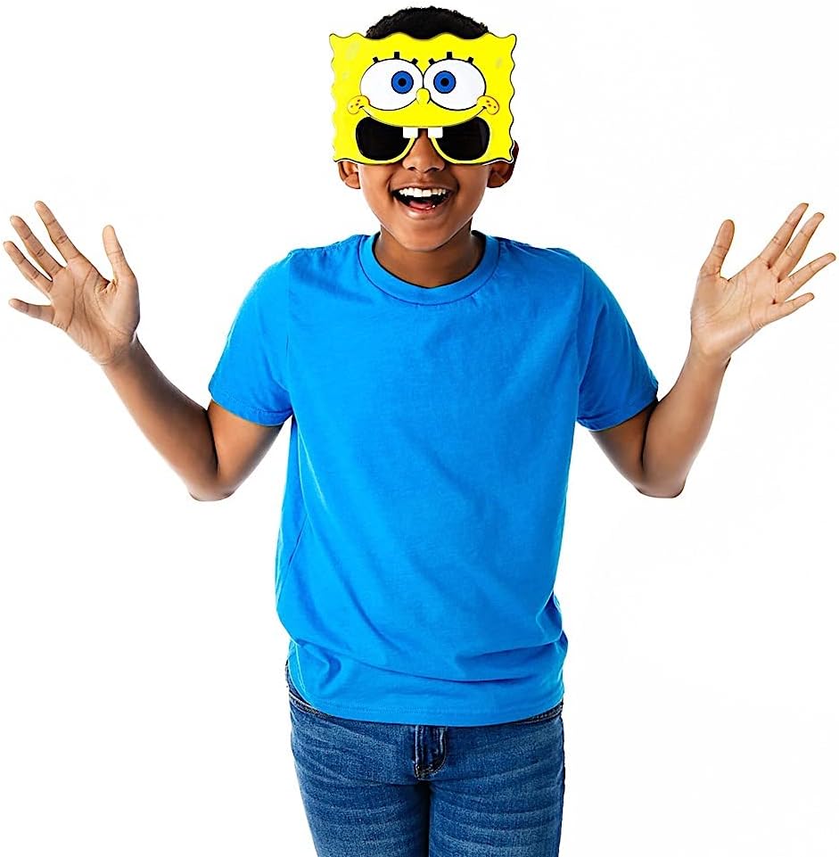 Sun-Staches Fun Spongebob Glasses for Kids Halloween