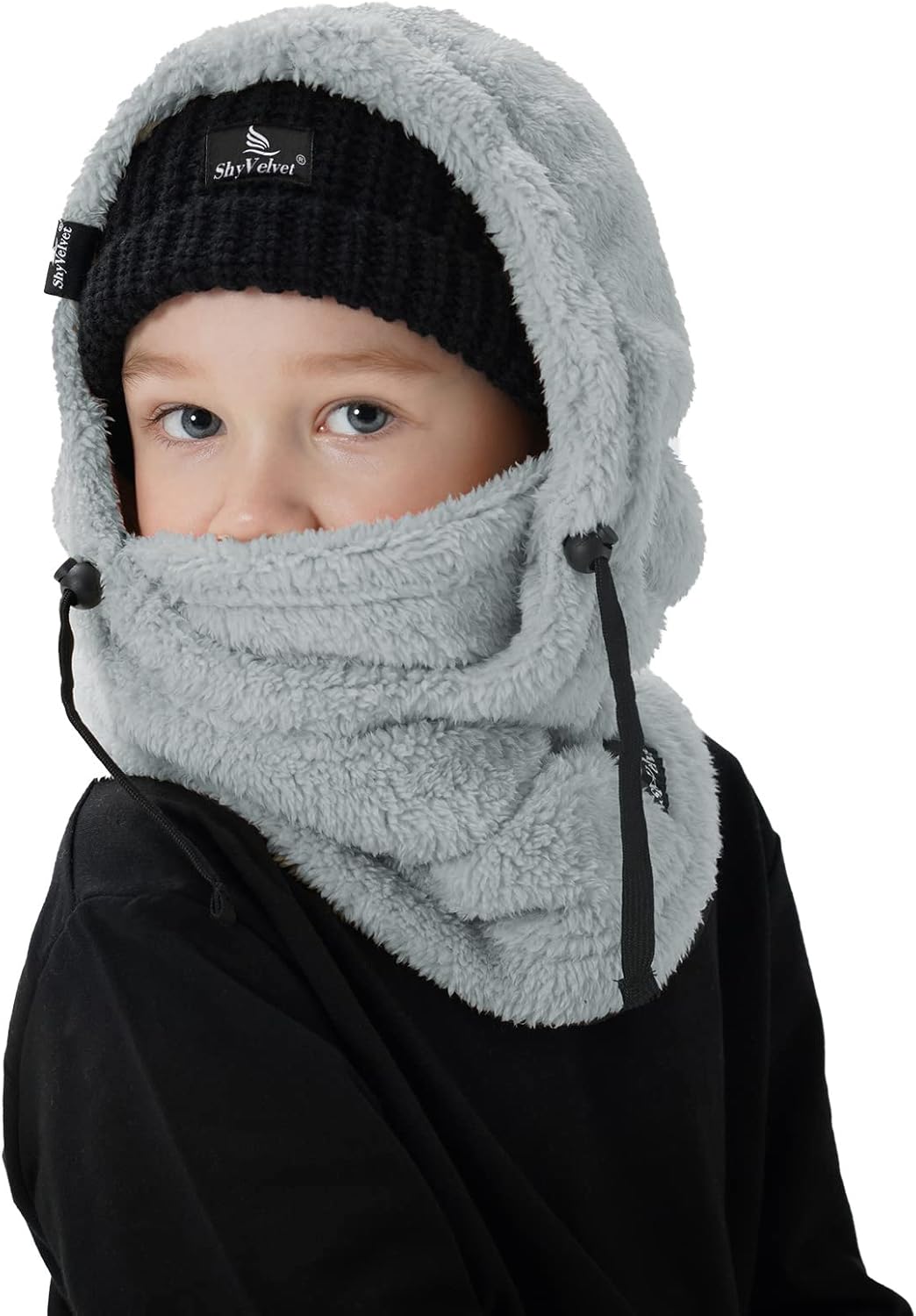 Shy Velvet Ski Mask for Kids Warm Fleece Lined Balaclava