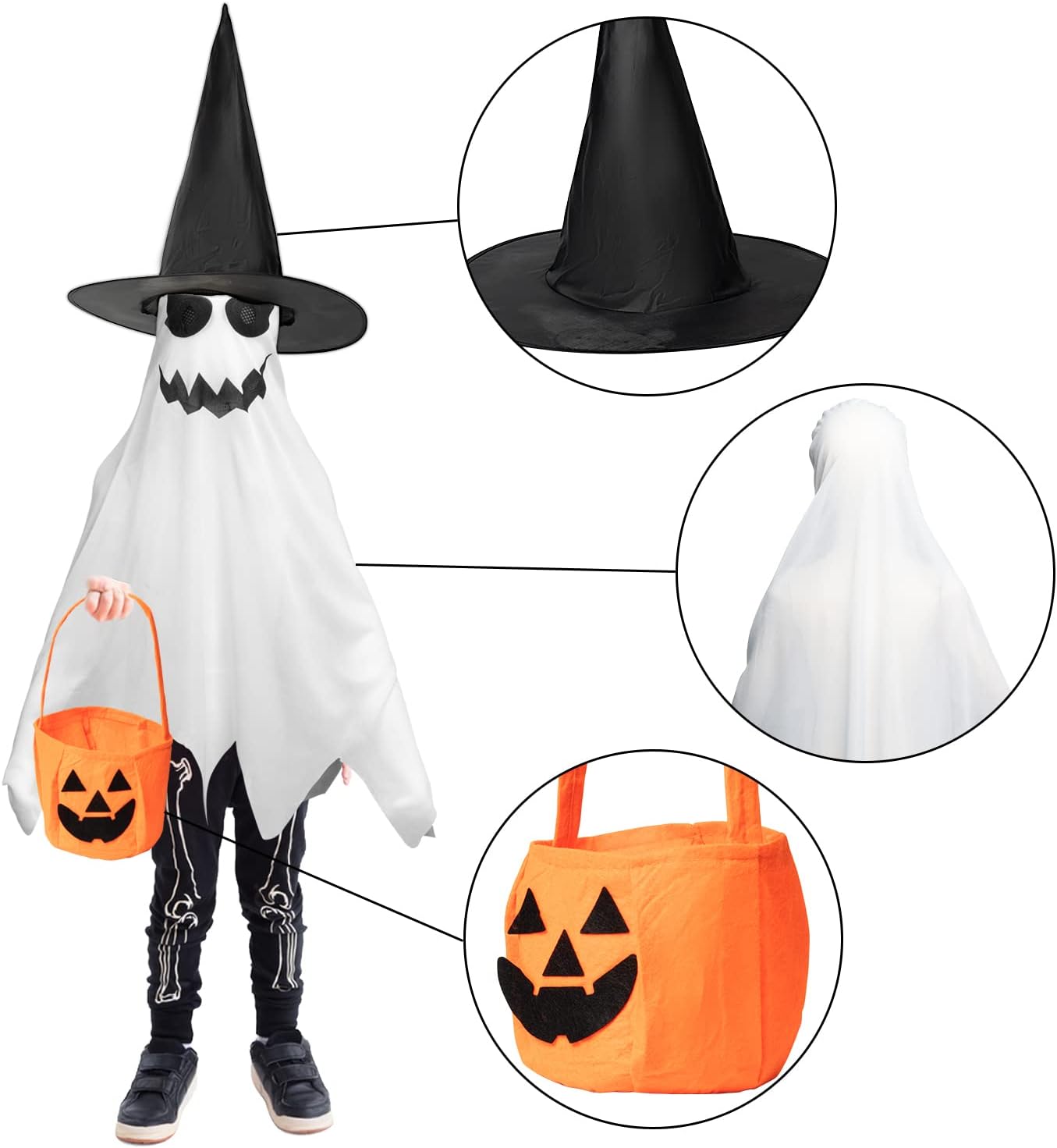 Halloween zellor 6-Piece witches ghosts costume set for kids