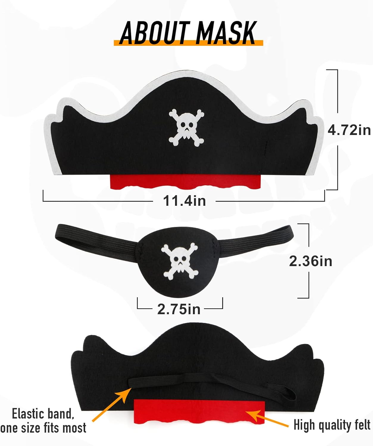 Cute Pirate Satin Dress Up Cape - RioRand Kids Costume