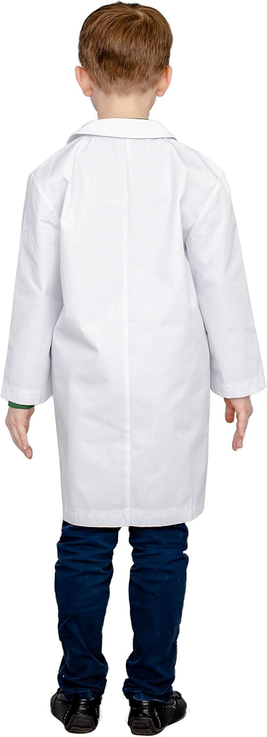 Custom Scientist Doctor Lab Coat Kids Halloween Costume with Drake Nameplate