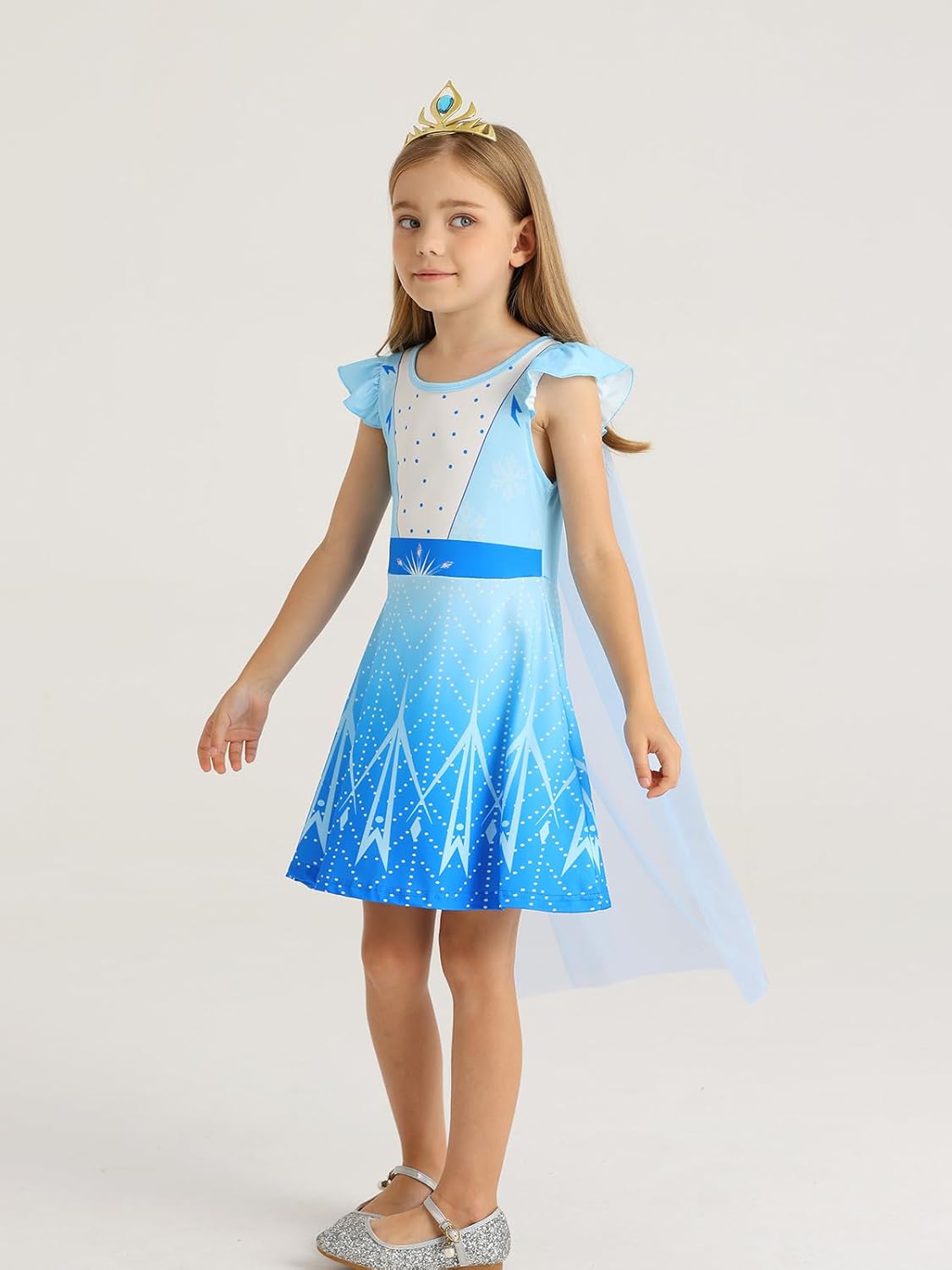 WonderBabe Princess Dress With Cape Cosplay Costume for Kids