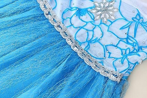 Snow Princess Dress for Little Girls Princess Design Soft Luxurious 3-8T