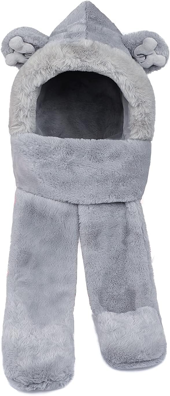3-in-1 Kids Winter Scarf with Earflaps Perfect for Skiing Hiking