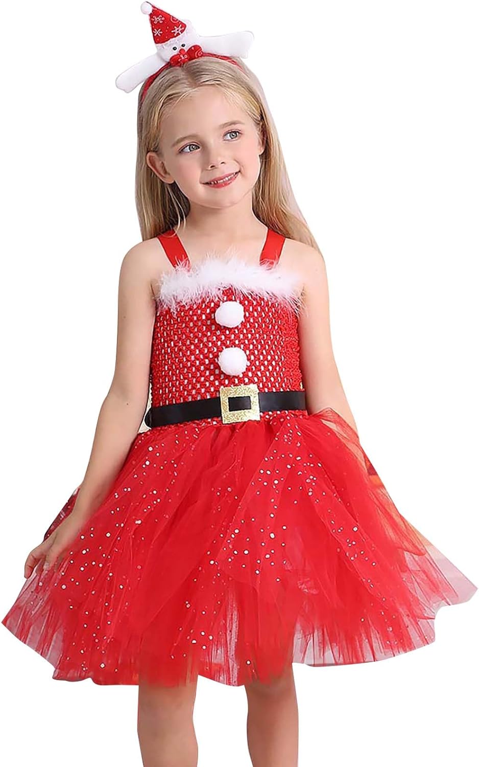 Sparkling Christmas Tule Dress for Girls