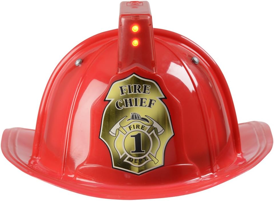 Aeromax Jr Fire Fighter Red Helmet with Lights Siren