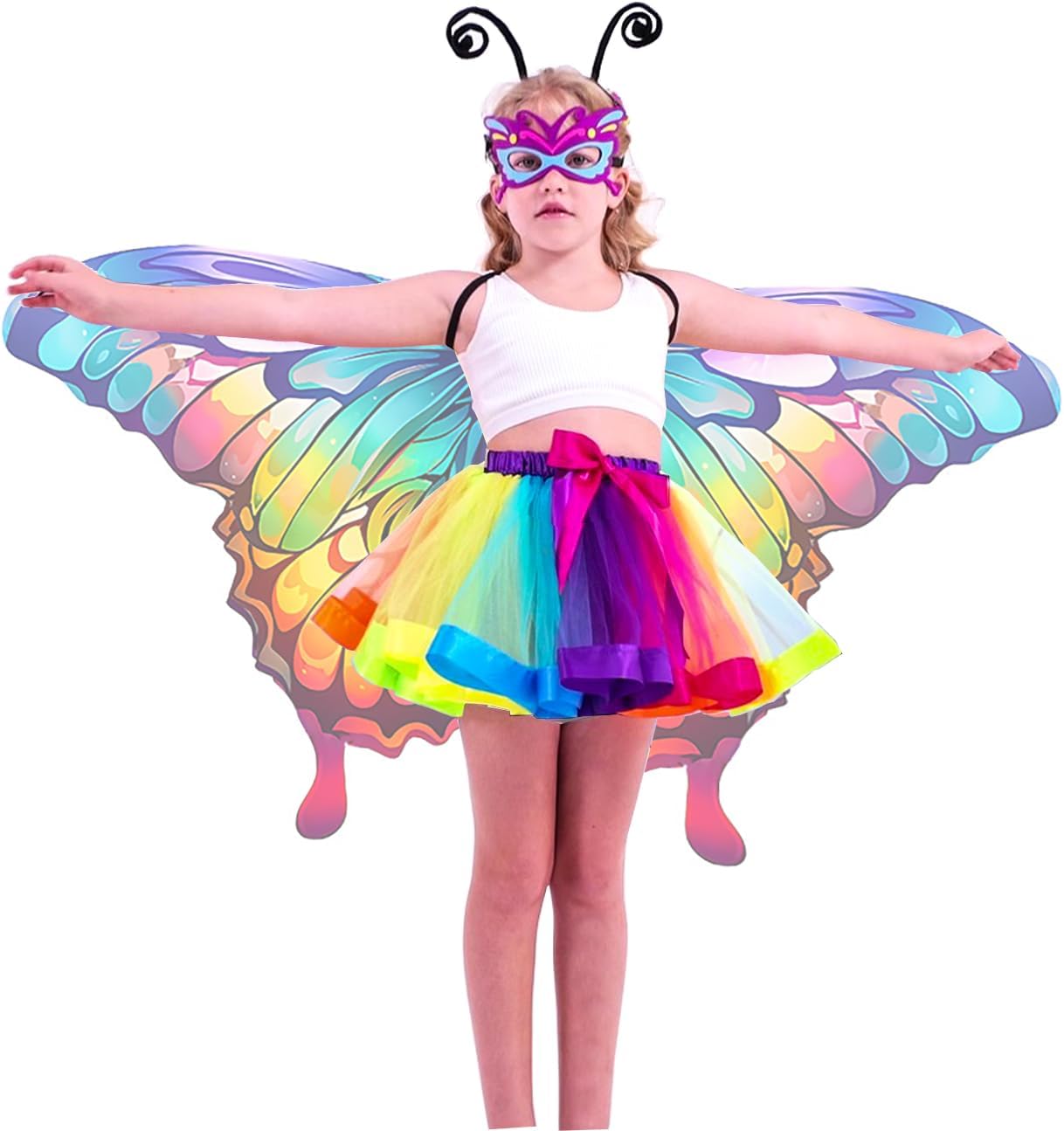Aimeiar Kids Fairy Butterfly Wings Dress-Up Set for Christmas Parties