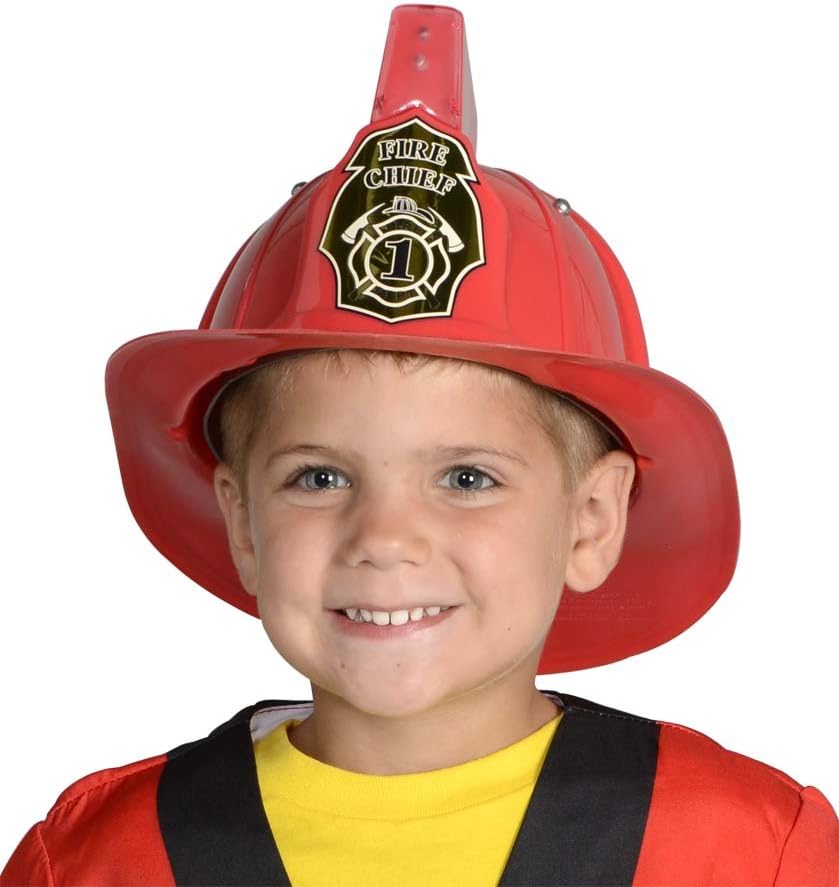 Aeromax Jr Fire Fighter Red Helmet with Lights Siren