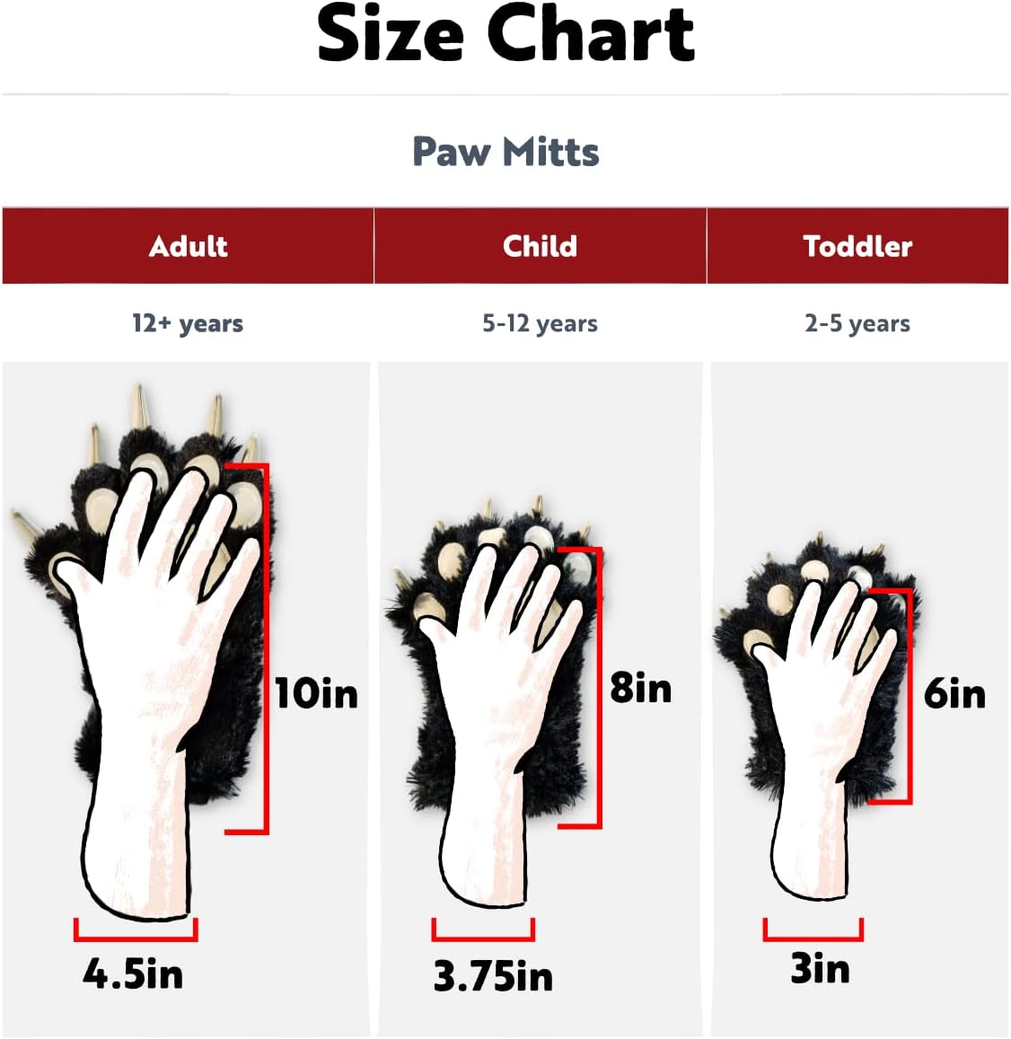 Lazy One Animal Paw Mittens for Adults Kids Soft recalled now
