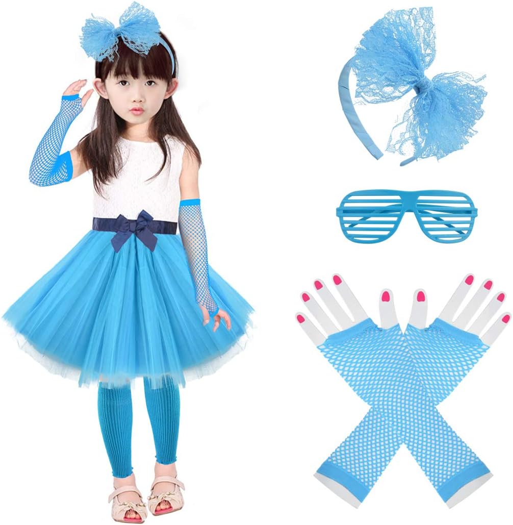 1970s 1980s Costume for Girls 6-in-1 Accessories SetUS