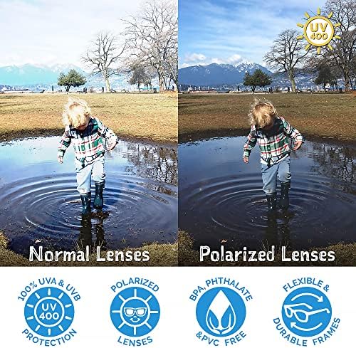 JAN JUL Kids Flexible UV-400 Polarized Sunglasses with adjustable strap