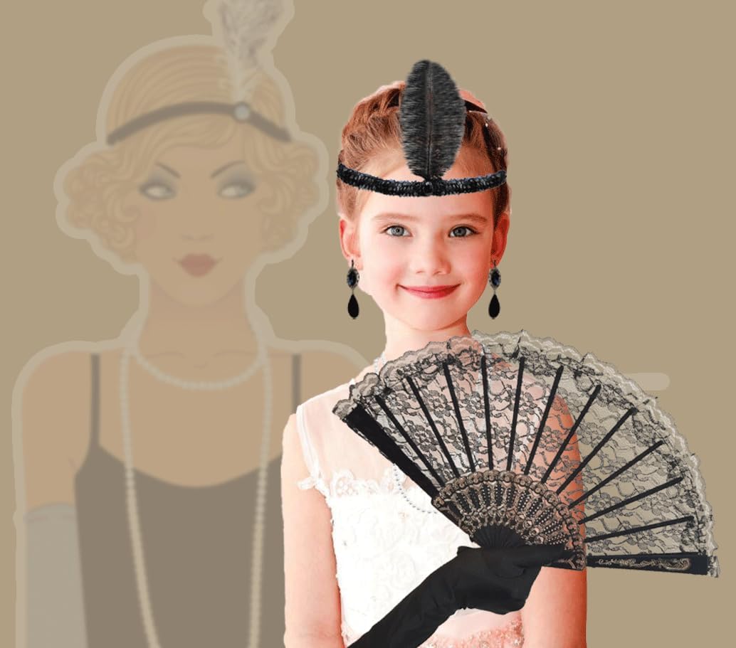 Tahonuss 1920s Flapper Accessories for Girls
