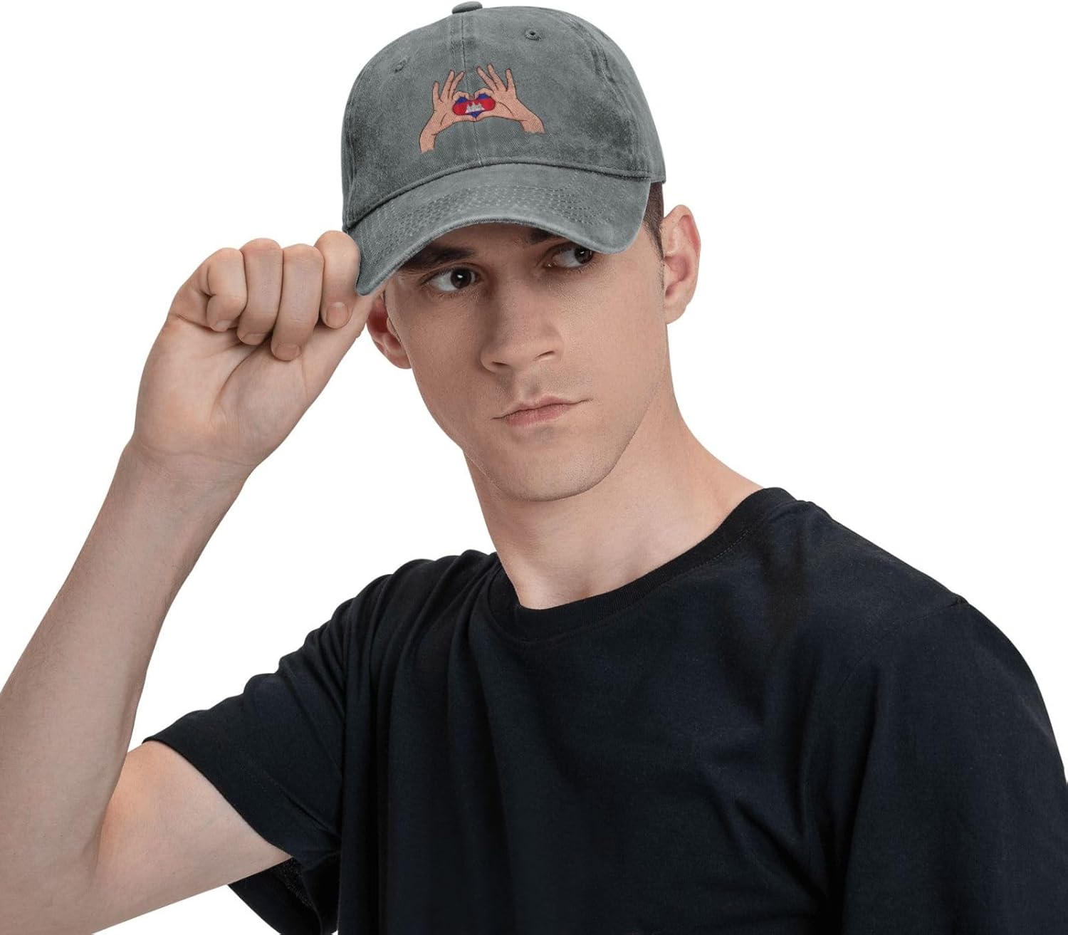 Holding Love In Your Hands Flag Of Cambodia Baseball Cap Dad Hat