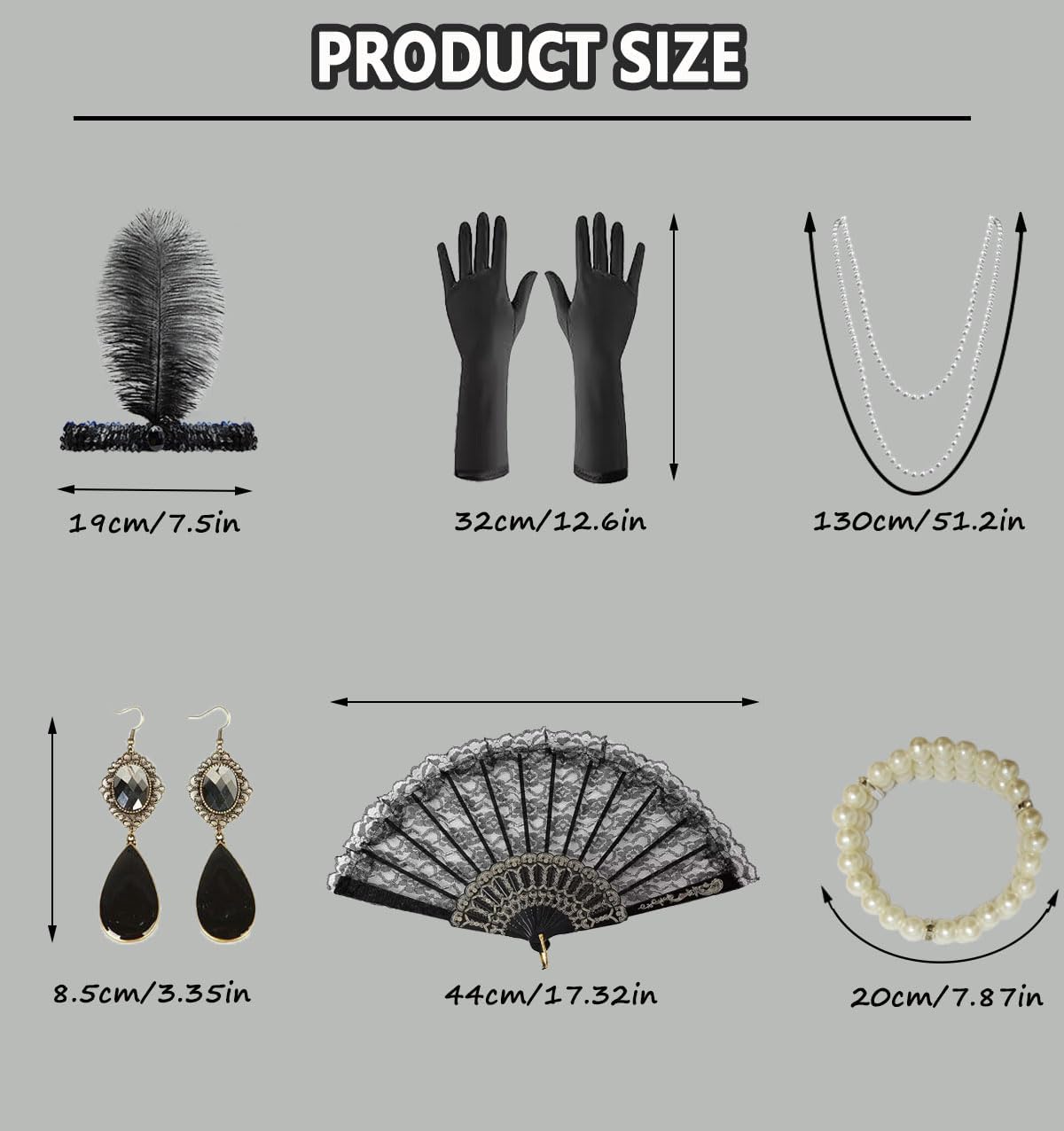 Tahonuss 1920s Flapper Accessories for Girls