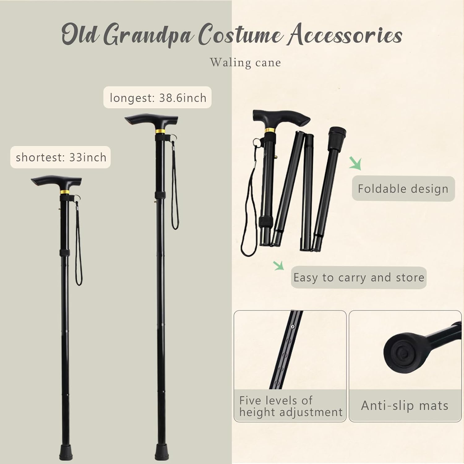 Patemby Old Man Costume for Kids Kids Costume Set