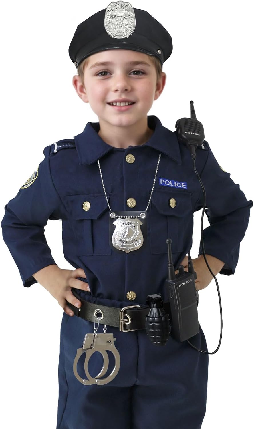 Quescu Police Costume Set for KidsPretend Play Accessories