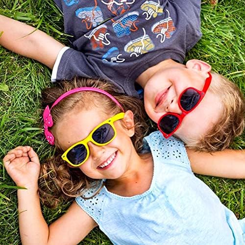 Sunovtibilities 12-Piece Neon Square Sunglasses for Kids