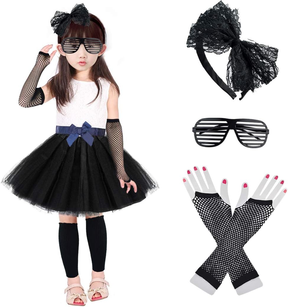 70s 80s 6-In-1 Party Costume Accessories for Kids