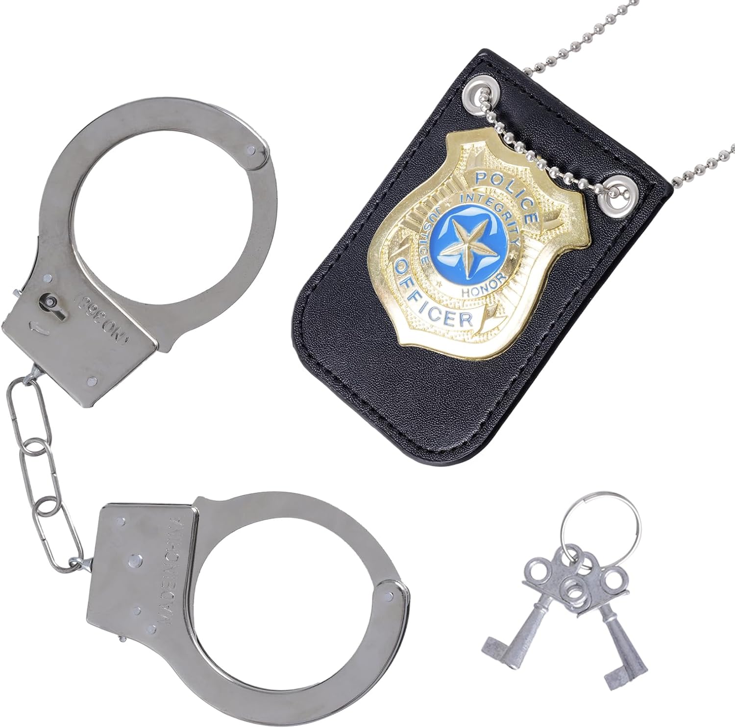 Premium Police Badge and Handcuff Set for Kids
