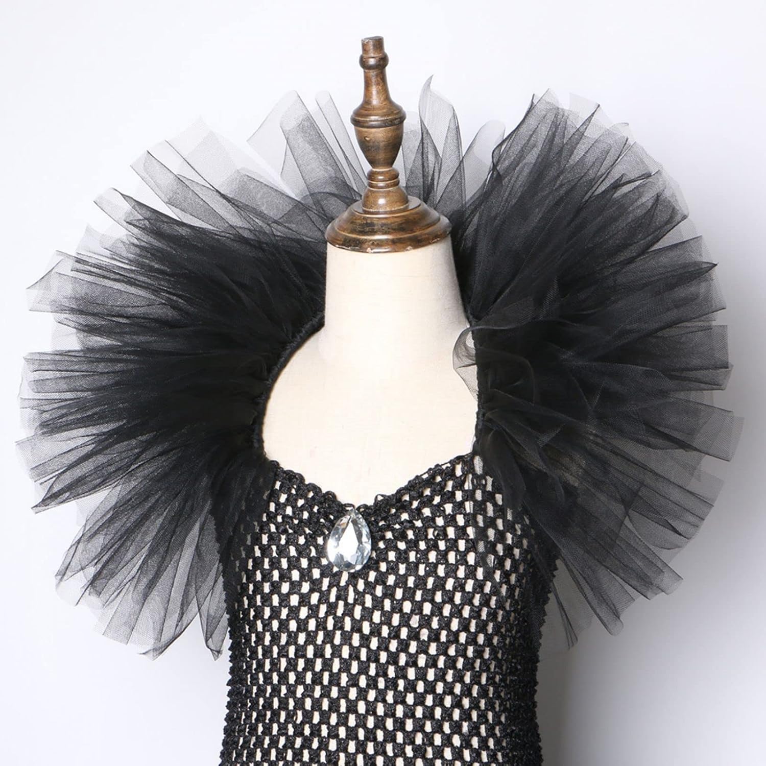 Girls Witch Costume with Horns Wings for Halloween