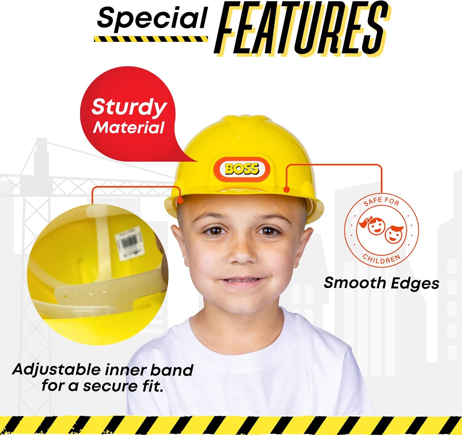 Adjustable Yellow Construction Hard Hat