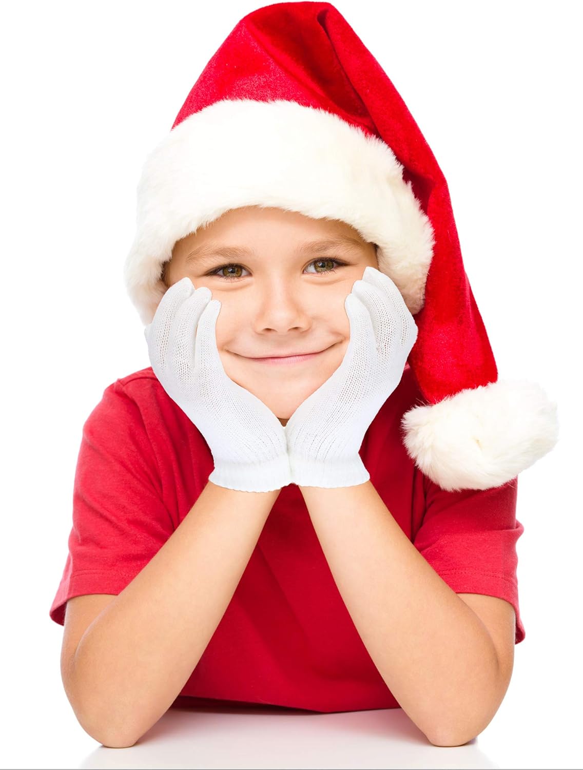 EBOOT Kids Full Fingers Knitted Gloves Winter Warm Mitten