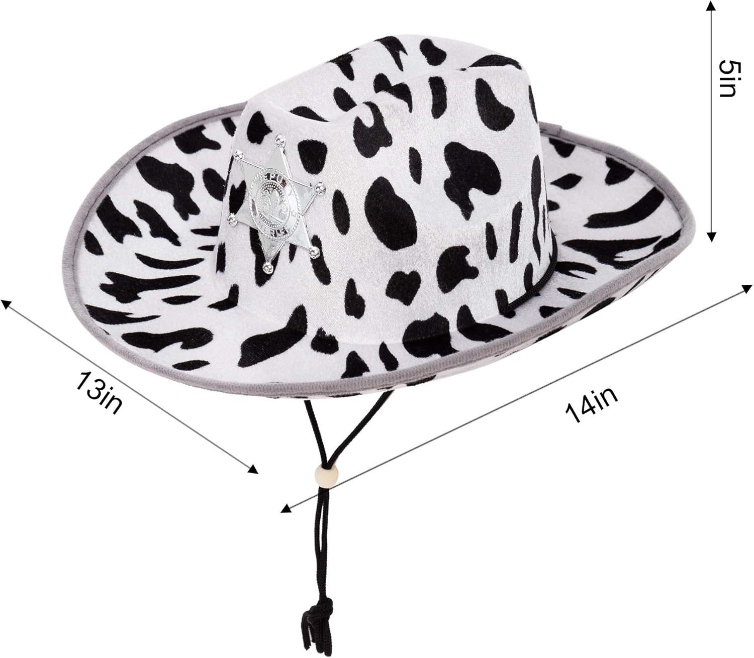 Halloween Spooktacular 2-Piece Felt Cowboy Hats for Kids Adults