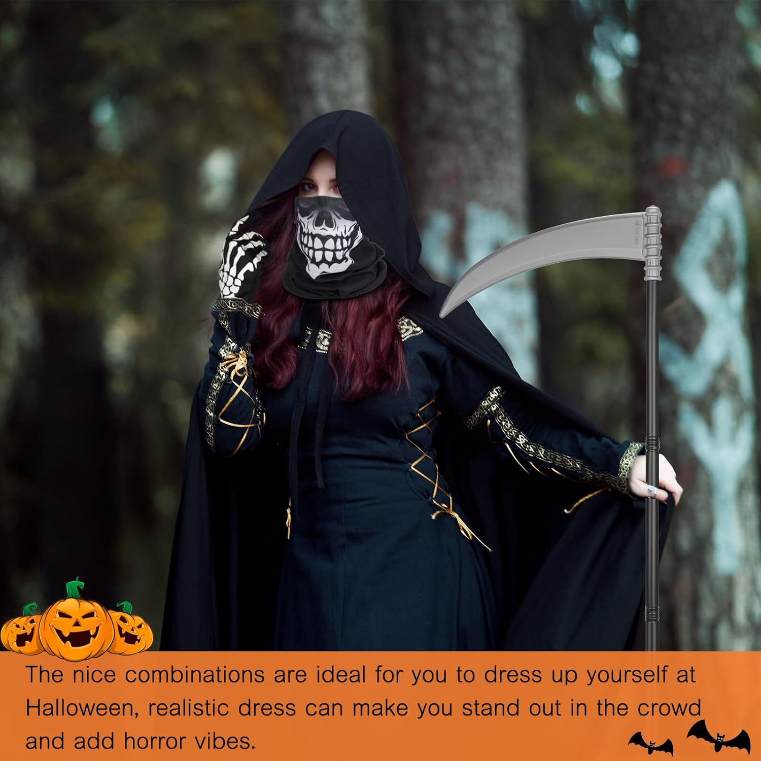 Halloween Spooktacular Creepy-CAPA Grim Reaper Costume Set