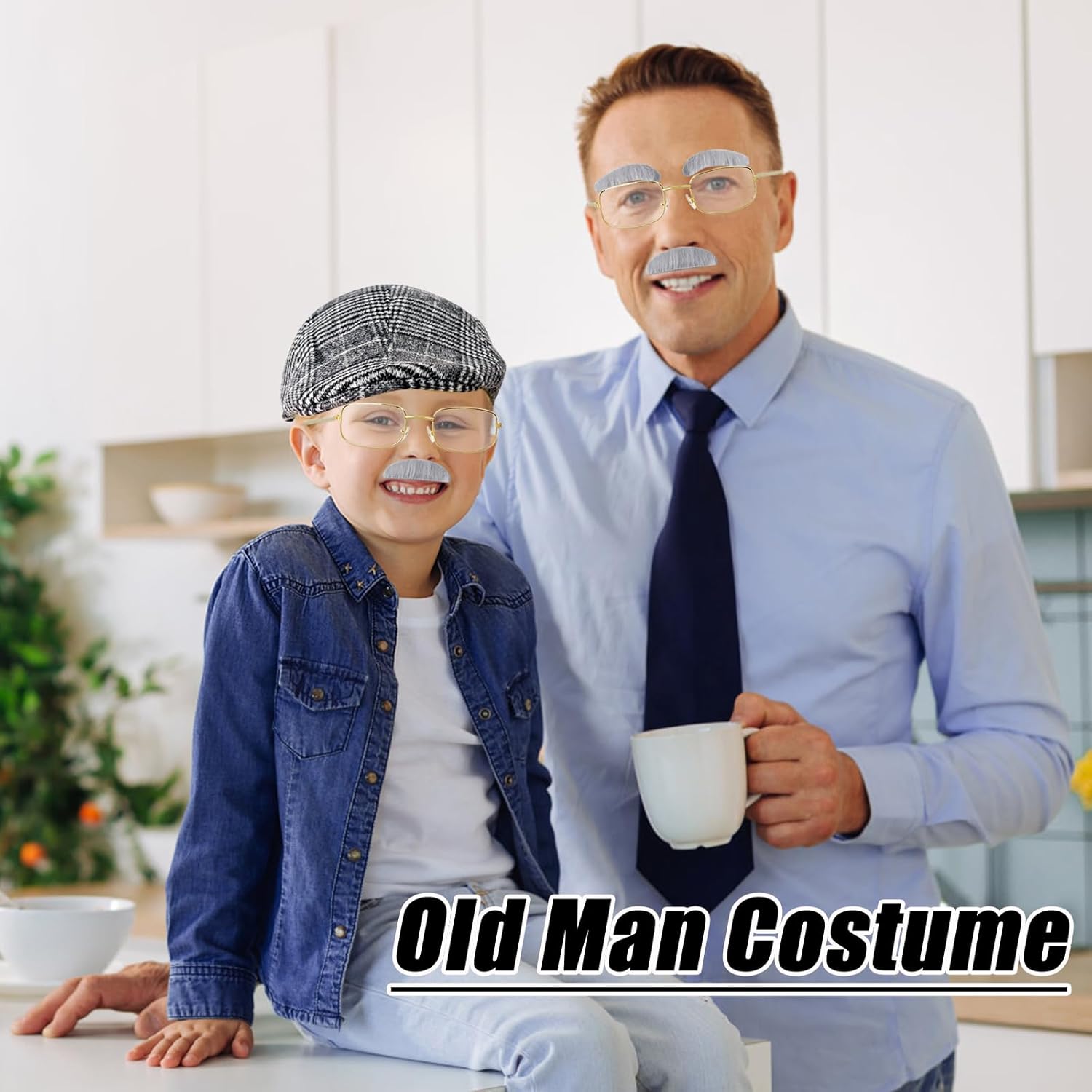 Xanllaxa 5-Pcs Old Man Costume