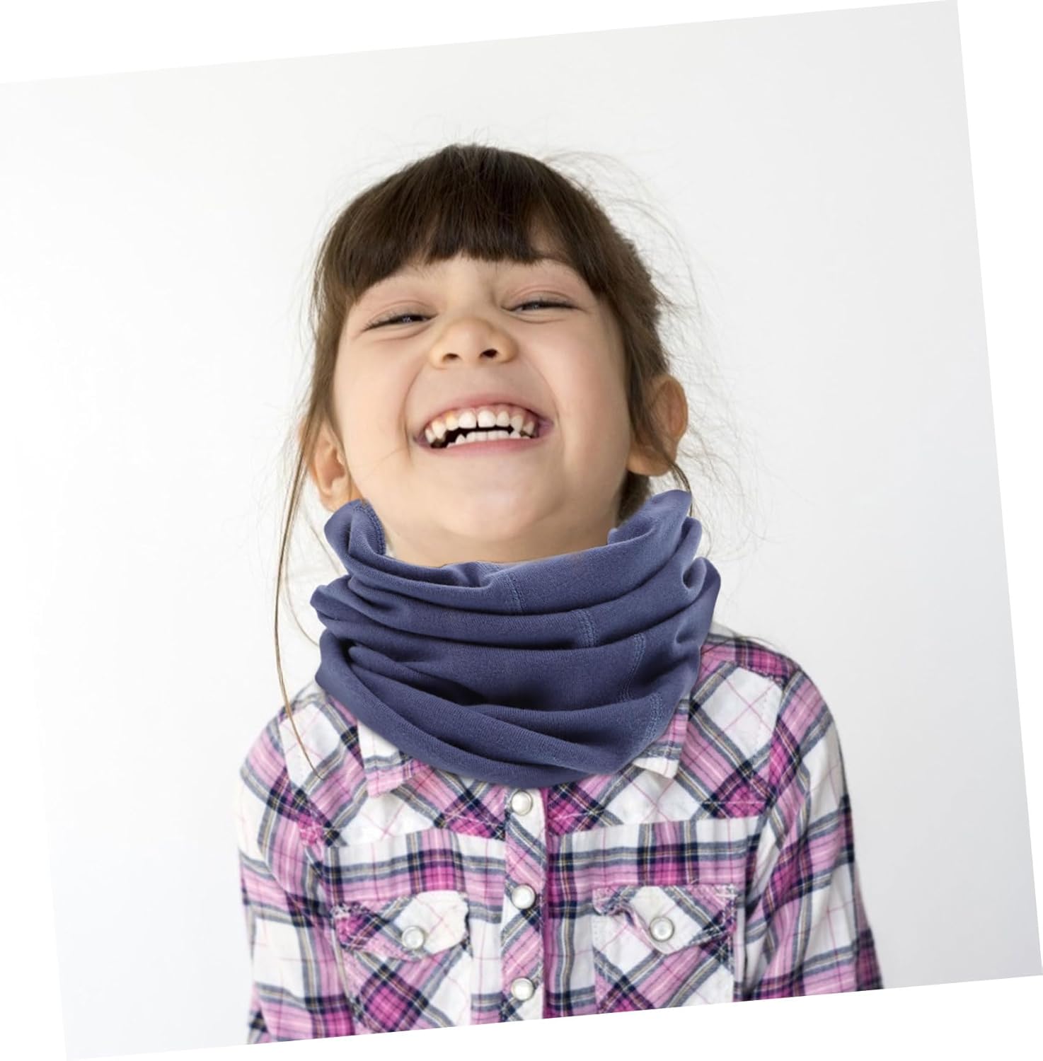 TOVINANNA Windproof Scarf for Boys - Cotton Blue