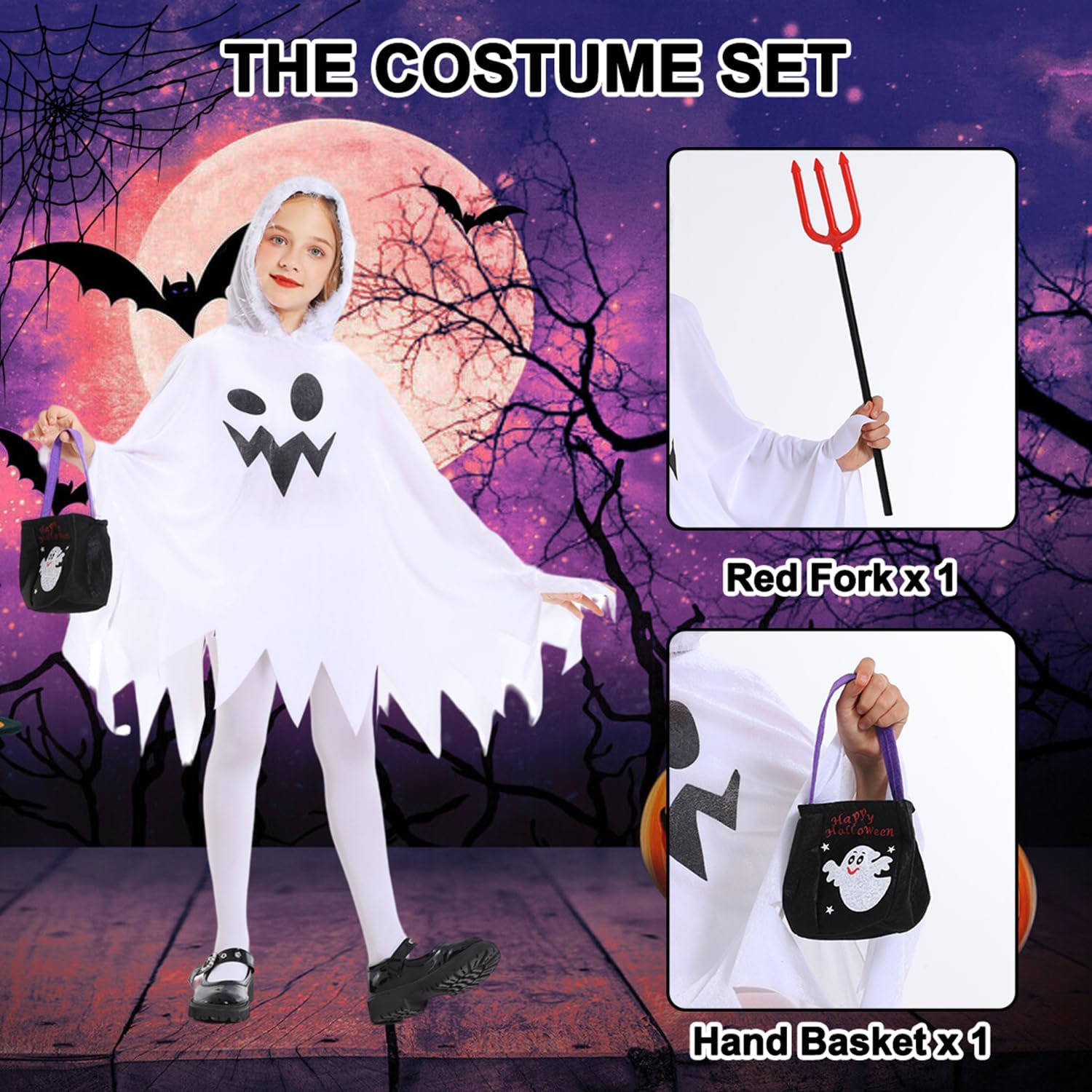 IBQ Spooky Ghost Costume for Kids