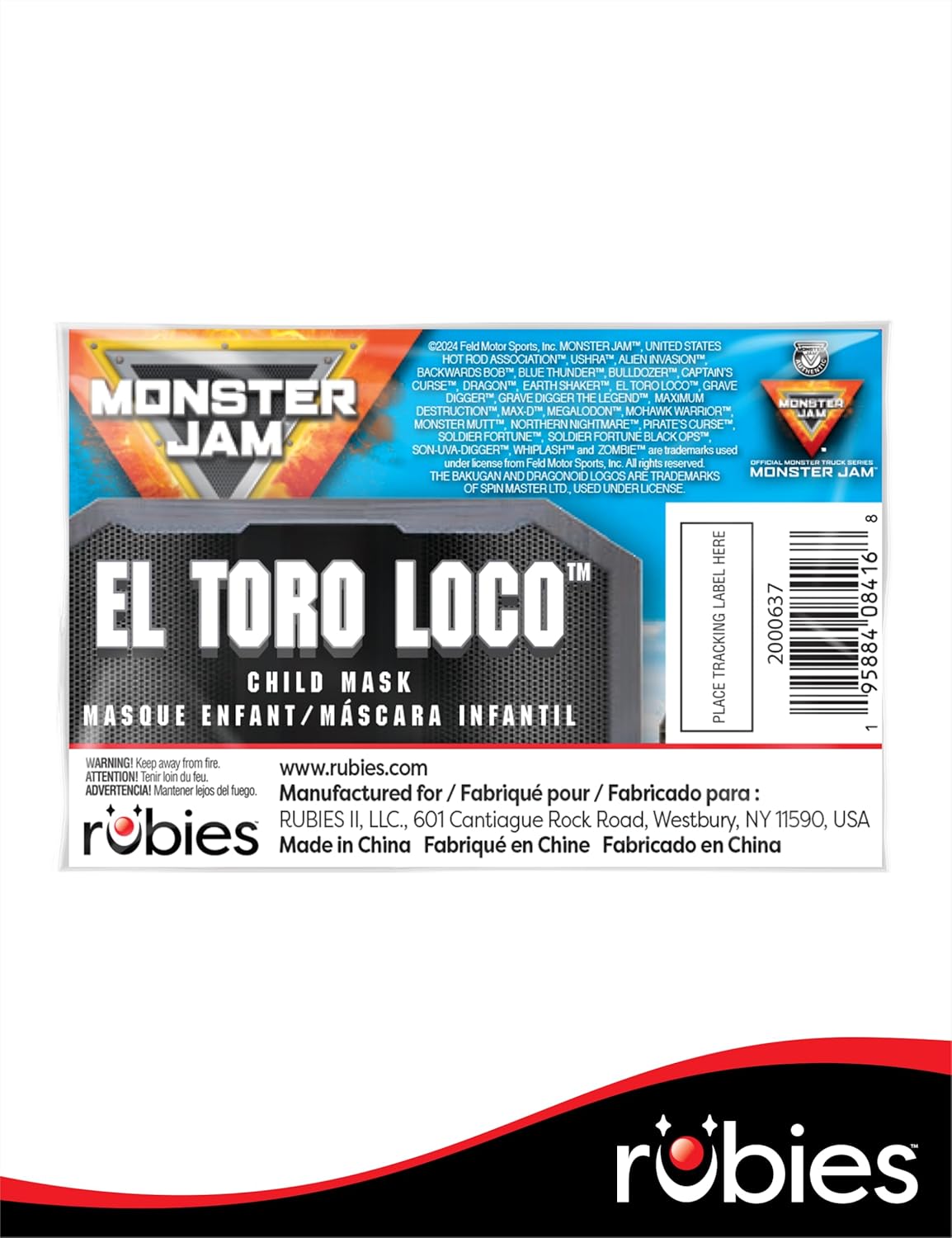 Rubies Monster Jam El Toro Loco Half-Mask