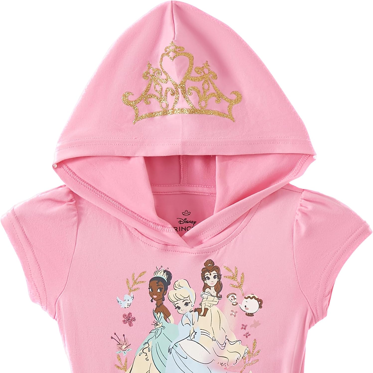 Disney Princess Tiana Belle and Cinderella Hooded Tulle Dress Toddler Big Kids