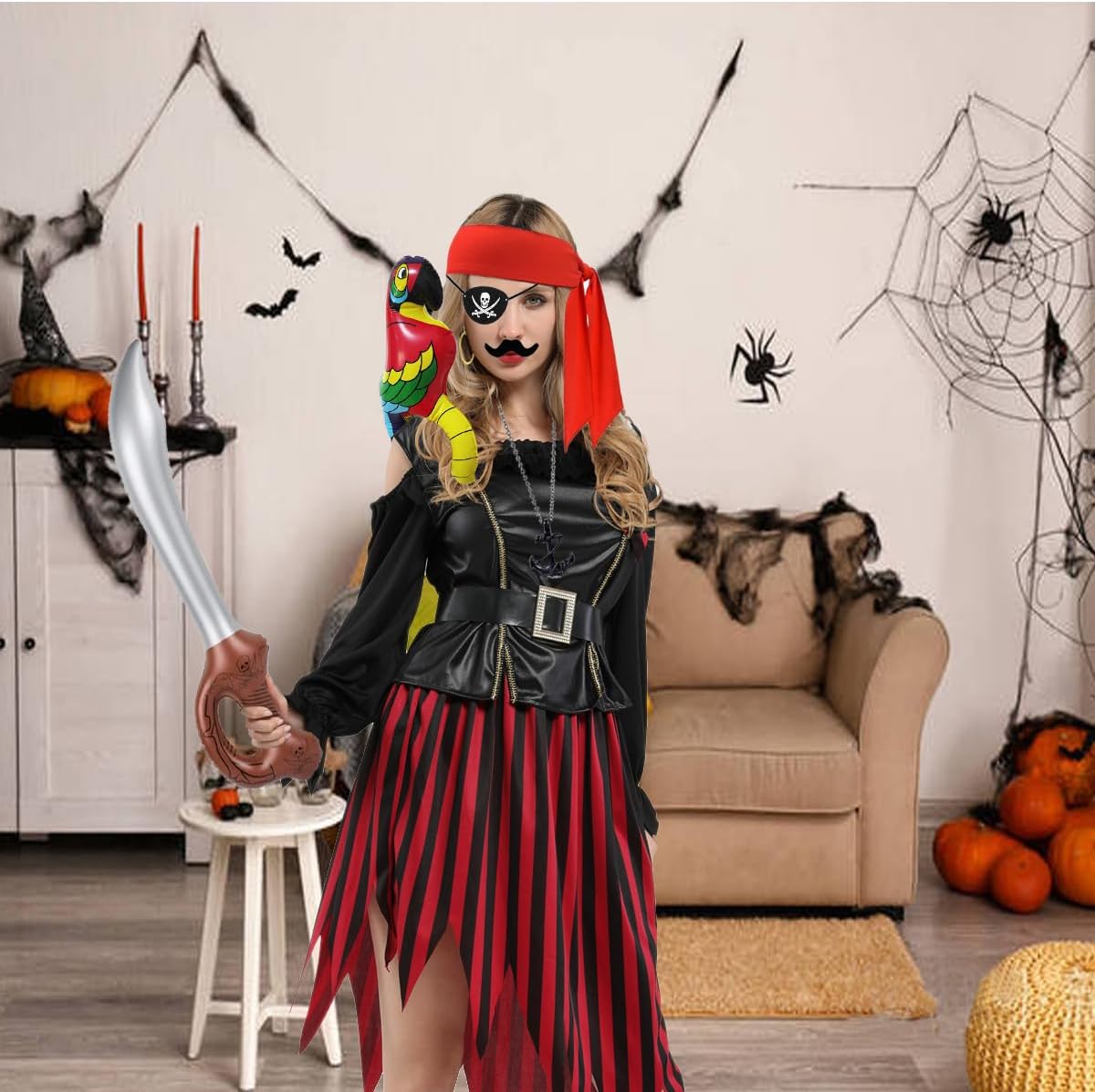 6 Pcs Pirate Accessories Set for Halloween Cosplay