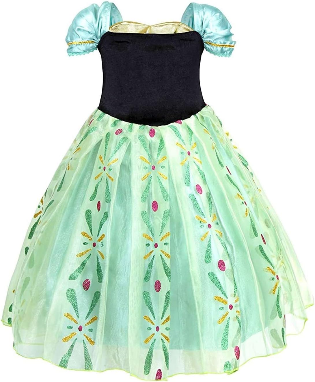 Green Girls Cosplay Dance Dress Princess Costume Ready to Glow