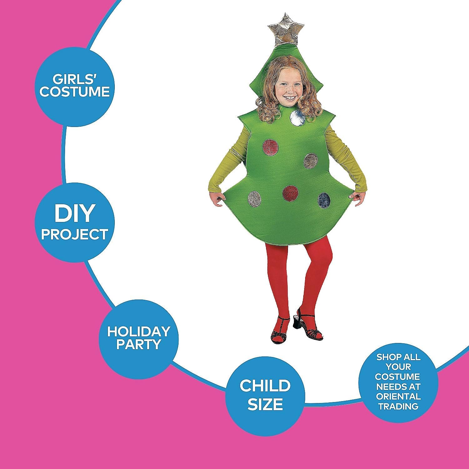 Fun Express Kids Christmas Tree Costume - 1 Piece